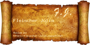 Fleischer Júlia névjegykártya